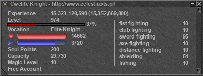 Signature for player Cwelite Knight