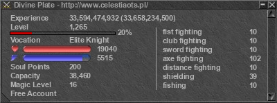 Signature for player Divine Plate